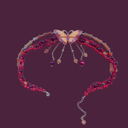 Vintage Chinese Tassel Butterfly Neck Band