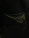 Antique Monarch - Bronze Butterfly & Crystal Multi-Layer Choker