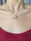 Vintage Relief Bird Thin Bead Chain Necklace