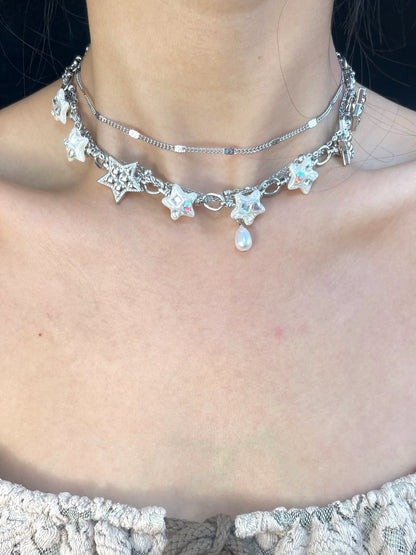 Stardew Pearl Layered Choker