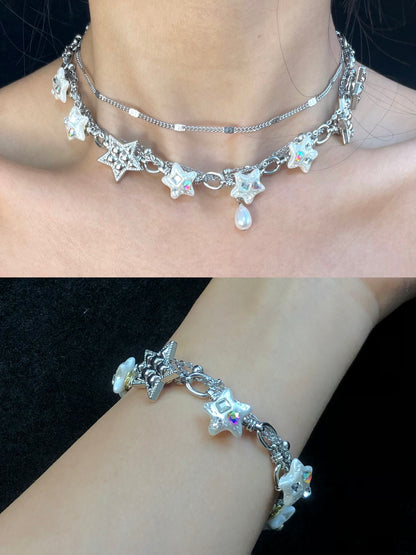 Stardew Pearl Layered Choker