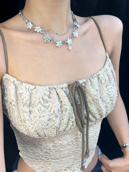 Stardew Pearl Layered Choker