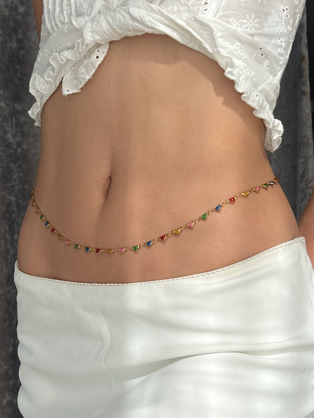 Colorful Heart Belly Chain