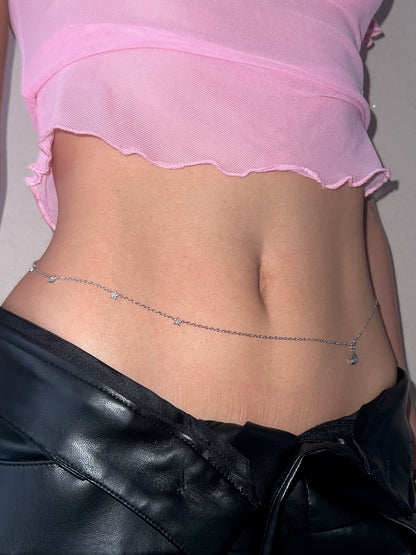 Tiny Flower Gold Belly Chain