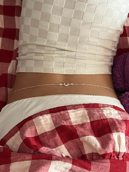 Moon Star Crystal Belly Chain