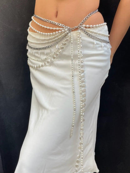 Layer Pearl Waist Chain