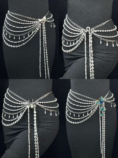 Layer Pearl Waist Chain