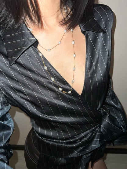 Baroque Pearl Double Layer Chain