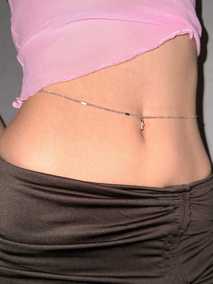 Tiny Cross Thin Gold Chain