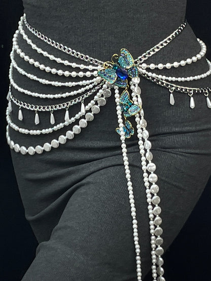 Layer Pearl Waist Chain