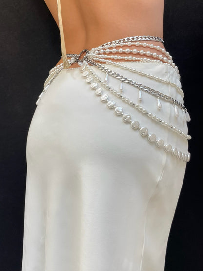 Layer Pearl Waist Chain