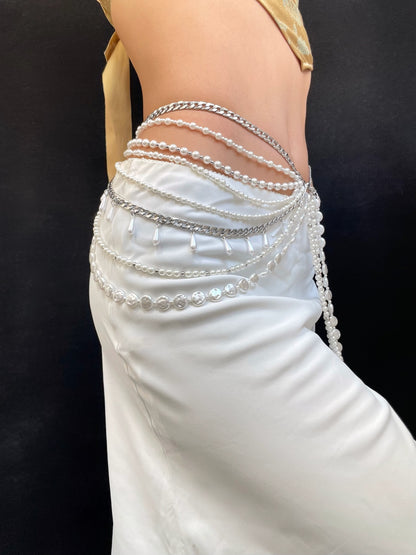 Layer Pearl Waist Chain