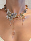 Asymmetric Chrysalis - Woodland Amber Choker