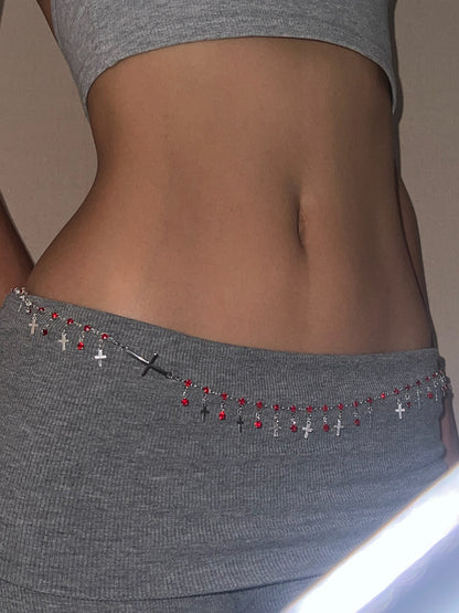 Gothic Mini Cross Waist Chain
